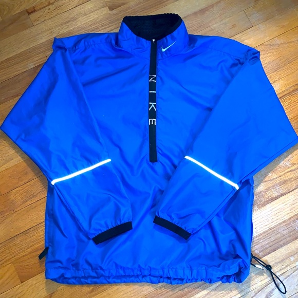 Nike Other - 🎉HP!🎉 VINTAGE Y2K NIKE BLUE REFLECTIVE ZIP PULLOVER GOLF RUN JACKET COAT TOP